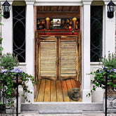 Aperturee Aperturee Retro Cowboy Wooden Tavern Door Party Door Cover